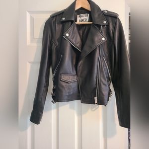 Walter Baker Liz Leather Crop Moto Jacket
